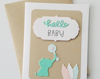 baby boy congrats, baby girl congrats, card for new baby, newborn baby card, pregnancy congrats, greeting card handmade, congratulations