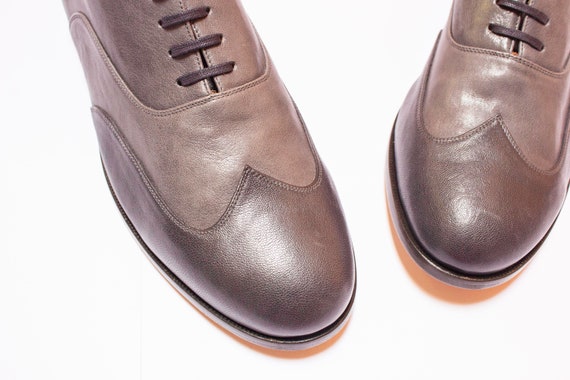 Zapatos de lindy hop azul/gris en cuero número 43 | Etsy España