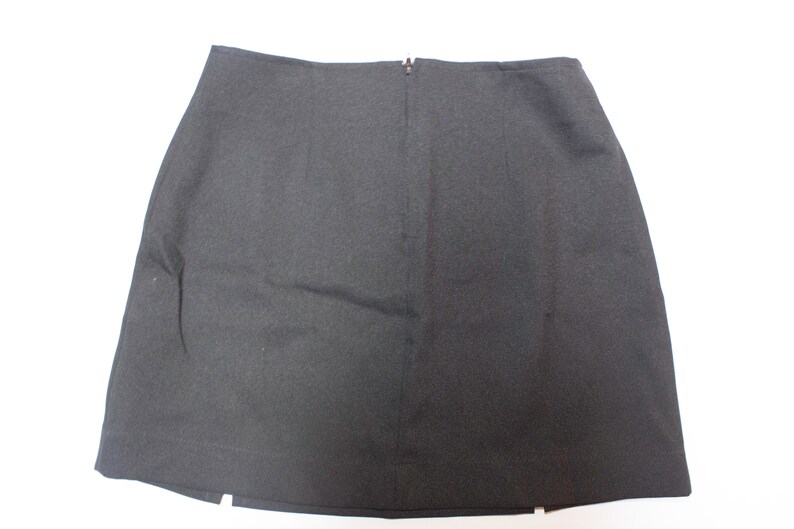 Skirt Black sheath years 90 with front vents