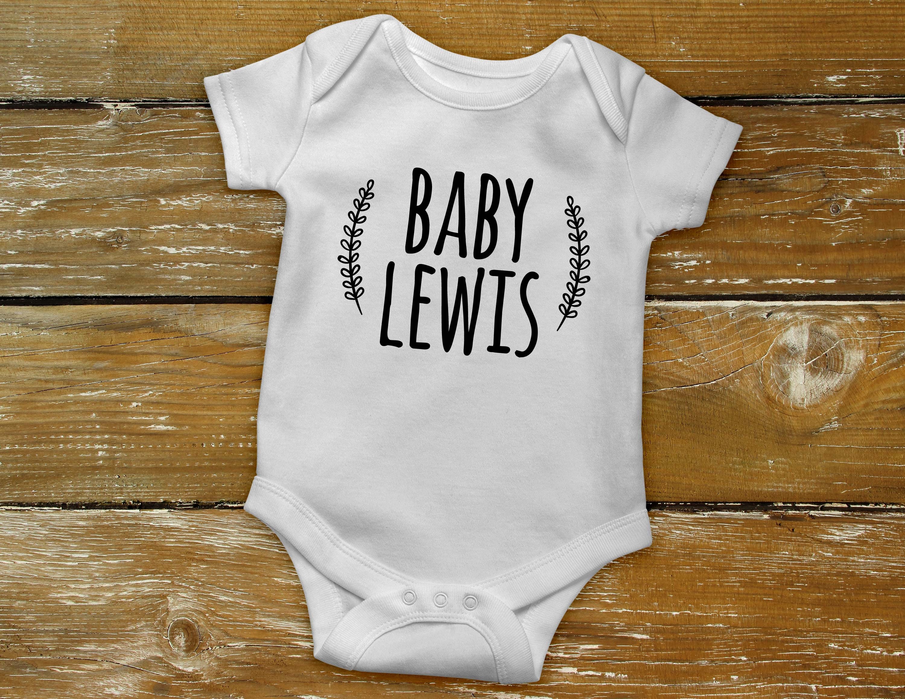 Surname /& Date Reveal Romper Personalised Pregnancy Announcement Baby Bodysuit