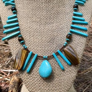 Turquoise & Tiger Eye Necklace