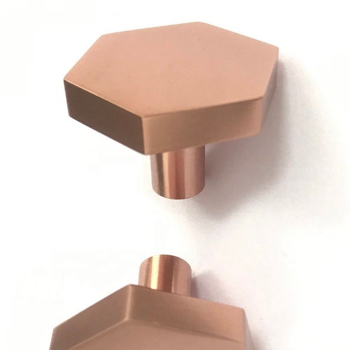 Black Brass Hexagon Bronze Drawer Handles Pulls Knobs Etsy