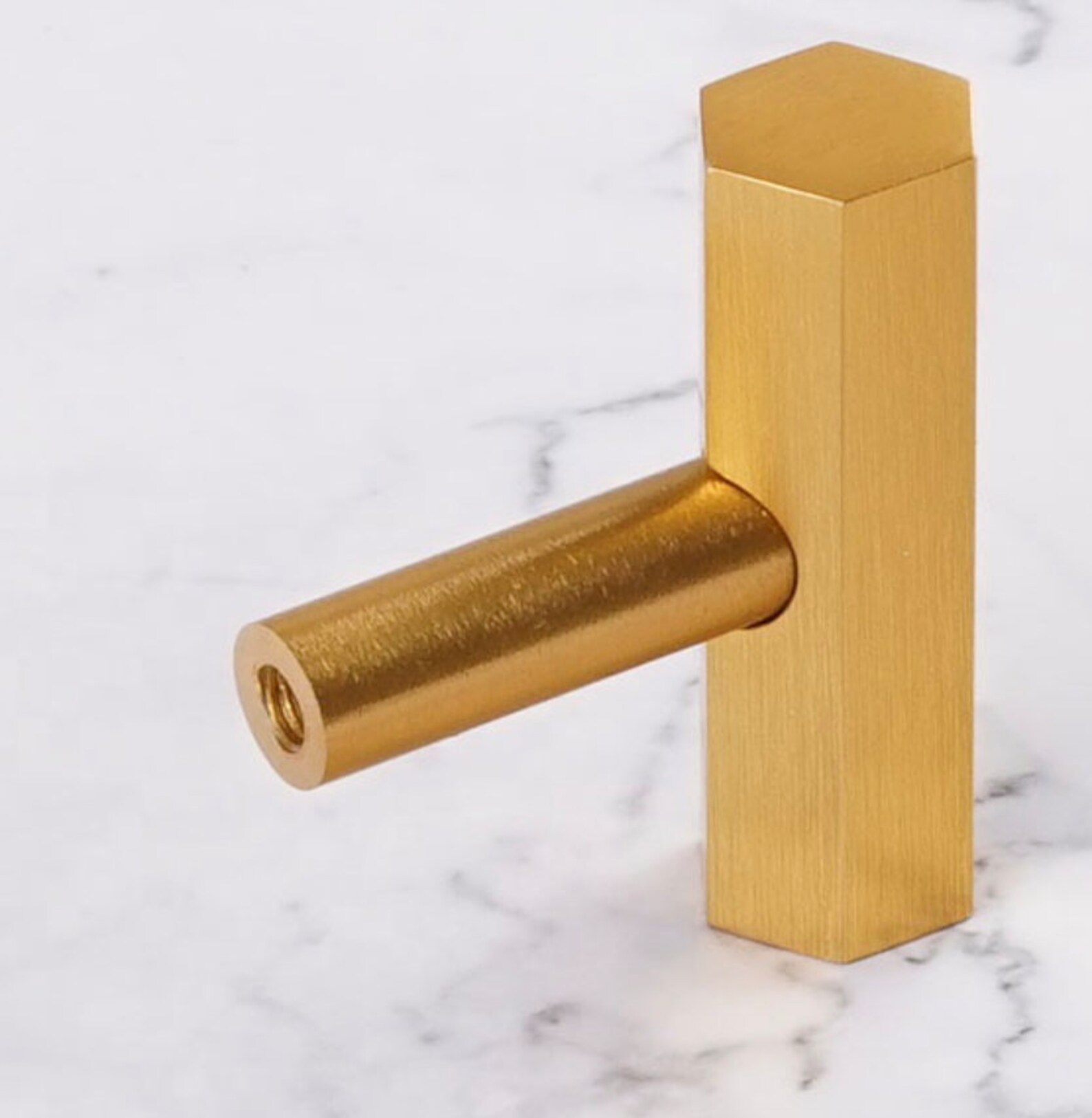 Gold Brass Hexagon Bronze T Bar Drawer Handles Pulls Etsy