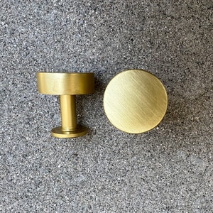 Round Gold Knobs Brass Aluminum for Dresser Cabinets Drawers Vanity Hardware Modern