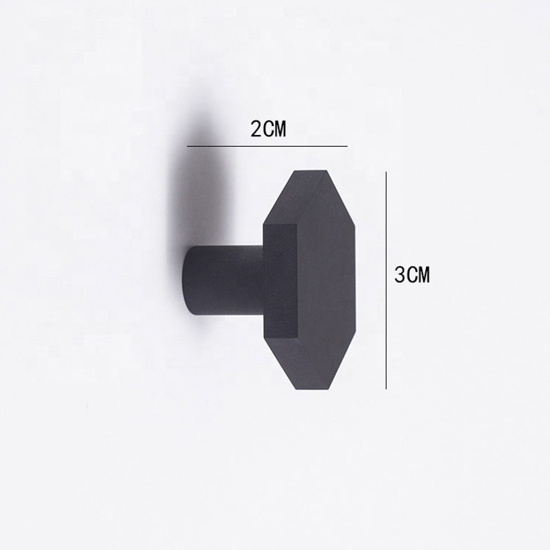 Black Brass Hexagon Bronze Drawer Handles Pulls Knobs Etsy