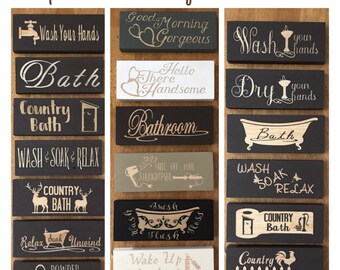 bathroom signs etsy