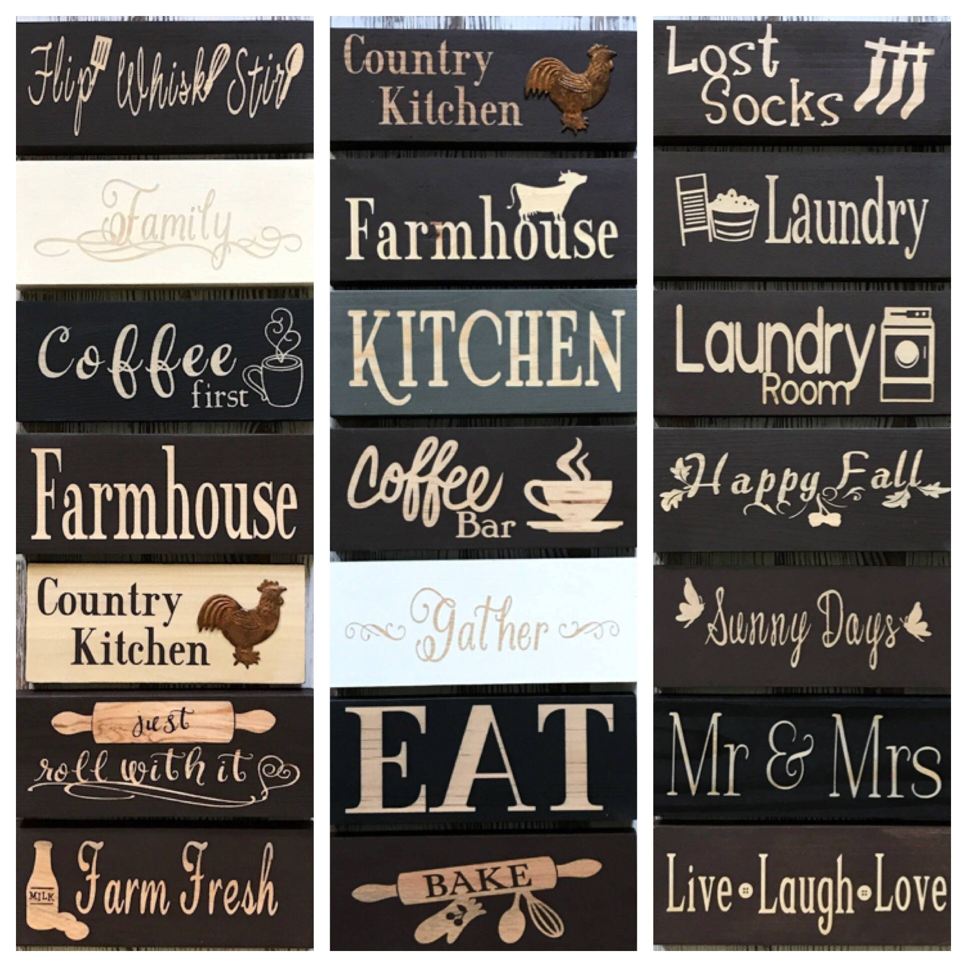 Kitchen Decor Kitchen Signs Wood Signs Small Signs Coffee Sign Etsy