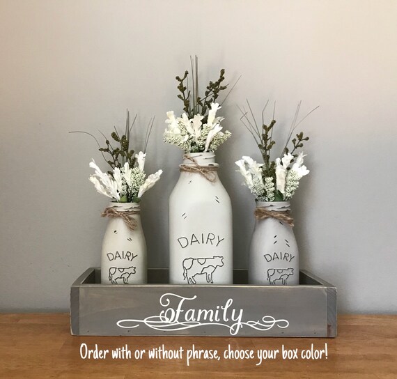 Rustic Home Decor Milk Bottles Farmhouse Decor Milk Bottle ... Rustic Home Decor Milk Bottles Farmhouse Decor Milk Bottle