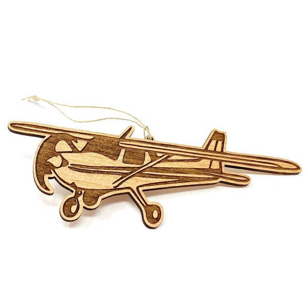 Cessna Plane Ornament - Aviation Wood Art - Unique Aviation - Cessna 172 Skyhawk Plane Ornament Gifts - Aviation Theme Christmas Gifts