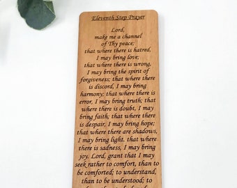 11th Step Prayer - Laser Engraved Bookmark - 12 Step Gifts - Serenity Prayer Gifts - Sobriety Birthday Gifts - Eleventh Step Prayer