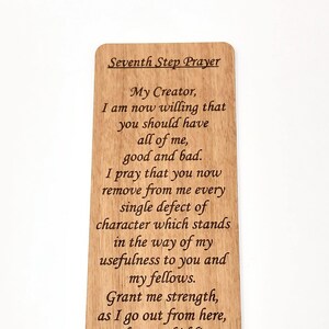Seventh Step Prayer - Laser Engraved Bookmark - 12 Step Gifts - Serenity Prayer Gifts - Sobriety Birthday Gifts - Sobriety Anniversary Gifts