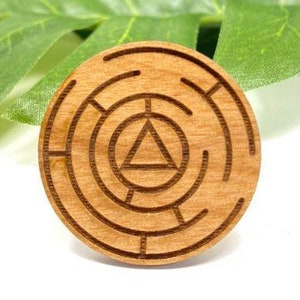AA Symbol Medallion | AA Labyrinth Medallion | AA Labyrinth Wood Medallion | Labyrinth Chip | Recovery Token | 12 Step Tokens | 12 Step Gift