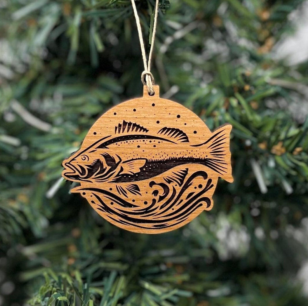 Largemouth Bass Fishing Christmas Ornament Largemouth Bass Christmas
