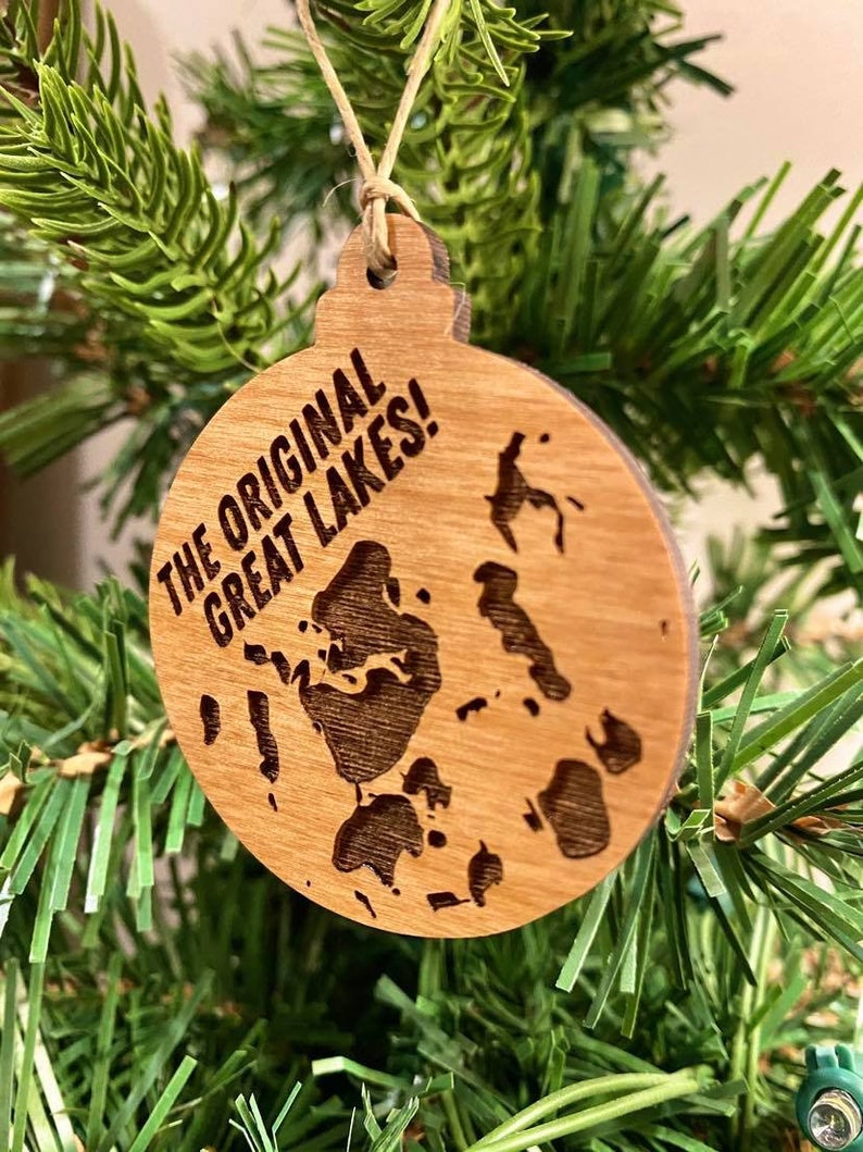 The Original Great Lakes La Porte, Indiana Christmas Ornament Laser-Engraved Alderwood Ornament for a Lasting Impression image 4