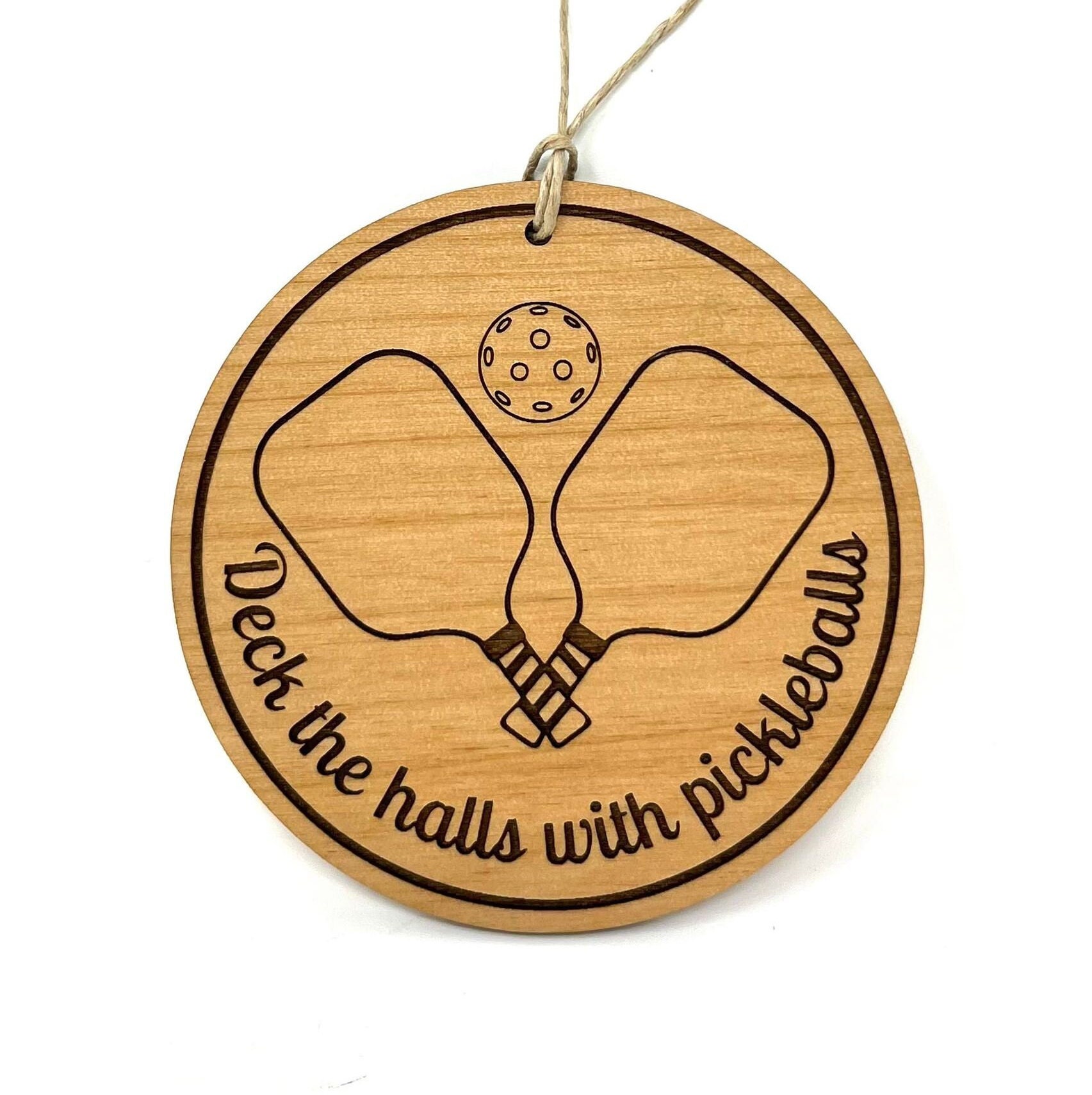 Deck the Halls with Pickleballs Christmas Ornament | Christmas Present for Pickleball Players | Pickleball Christmas Decor | Pickleball Gift