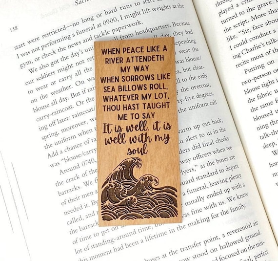 It is Well With My Soul Lyrics Wood-engraved Bookmark Hymns 