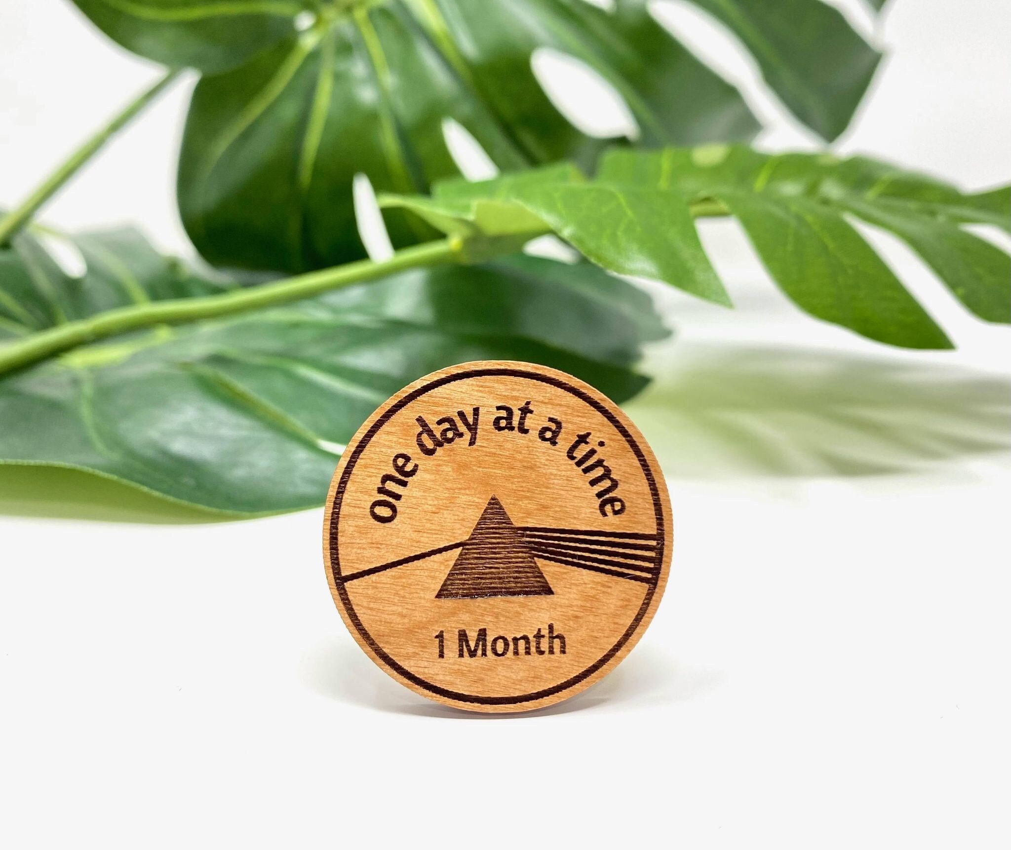 Pink Floyd Triangle Prism Theme AA Tokens | Monthly Sobriety Tokens | Yearly Sobriety Tokens | Sober Gifts | Recovery Chips | Sobriety Chips