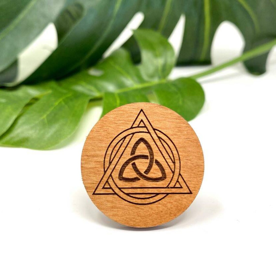 Wood Sobriety Medallion: AA Circle & Triangle, Trinity Symbol - Etsy