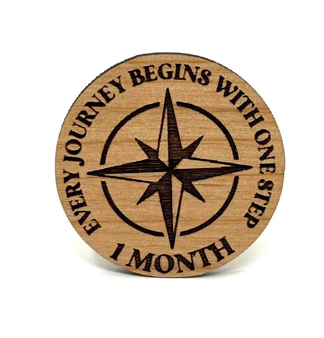 COMPASS Monthly & Yearly Sobriety Tokens Sober Gifts Recovery Gifts