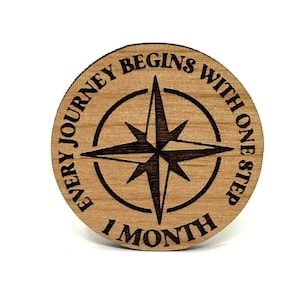 COMPASS Monthly & Yearly Sobriety Tokens! | Sober Gifts | Recovery Gifts | Sobriety Gifts | AA Chip | AA Medallion | Alcoholics Anonymous