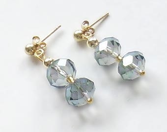 Earrings blue green sparkling irritating earrings blue studs blue sparkling earrings sparkling earrings sparkling noble striking