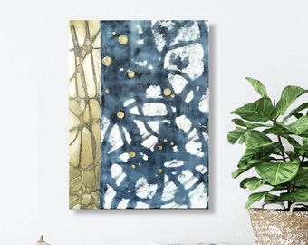 Original Mixed Media Art, Abstract Painting, Encaustic Painting & Metal Wall Art, Wabi Sabi Wall Art, Metal Artwork, Luxury Wall Art