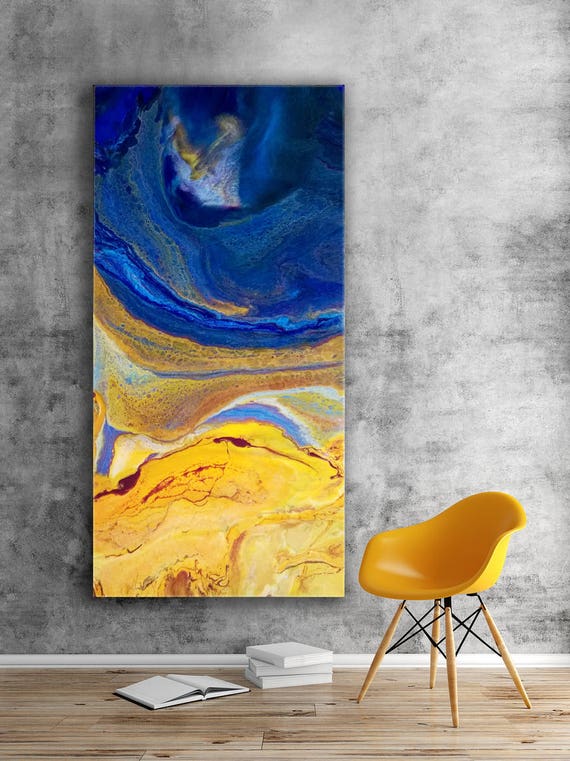 Large Abstract Resin Art Painting Giclee Print Extra Large Etsy