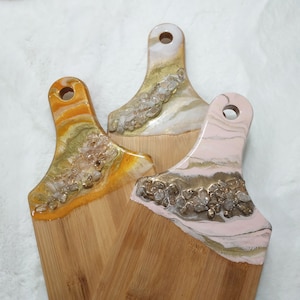 Geode Art charcuterieplank: bamboe serveer- en snijplank