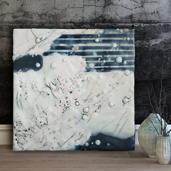 Encaustic Abstract Painting, Mixed Media Art, Textured Painting, Encaustic Art, Original Abstract Painting, Modern Home Decor