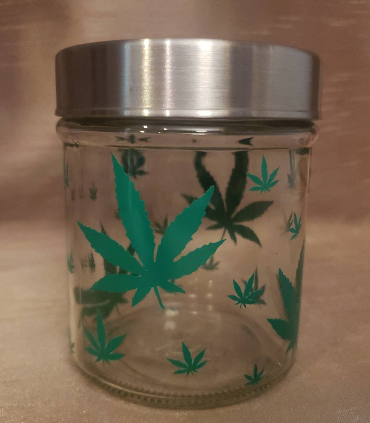 Custom Glass Weed Stash Jar Marijuana Jar Gold Leaf Etsy Canada