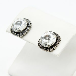 Crystal Stud Earrings-Statement Stud Earrings-Halo Stud Earrings-Post Back Earrings