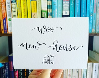 New House Home Card - personalised with name or door number