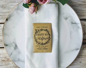 Wild Flower Seed Packet Wedding Favours - Bespoke designs and Personalised - wildflower bee friendly