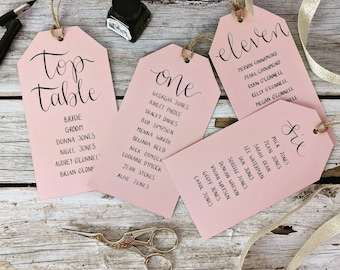 Table plan cards