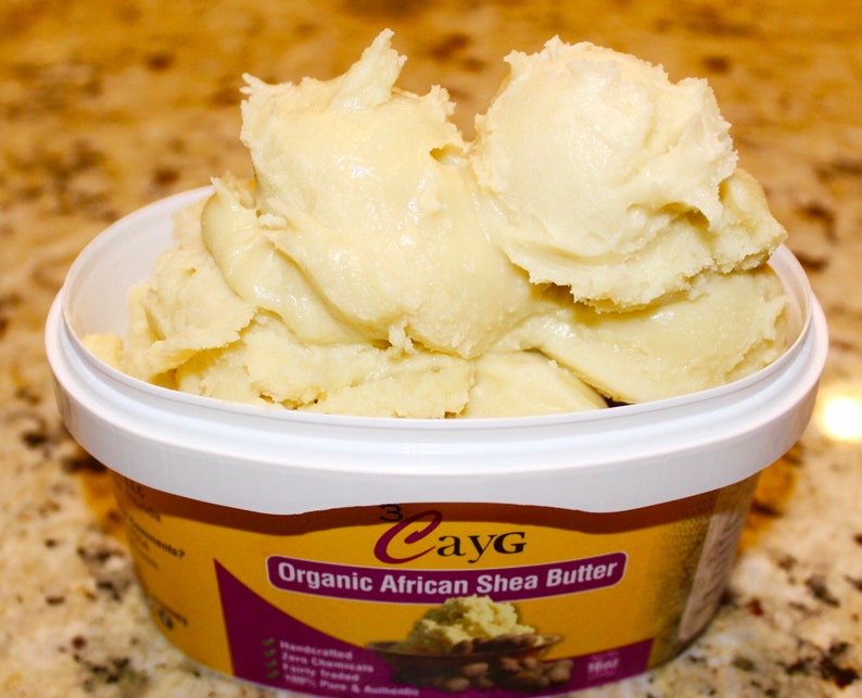 3CayG Pure Shea Butter All-Natural Ivory or Yellow Varieties Handmade with Borututu Root image 3