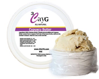 3CayG Cupuacu Butter 8oz or 1lb Pure and Unrefined