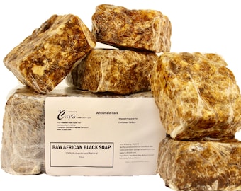 African Black Soap 5LB Wholesale Pack Authentic Raw Organic Handcrafted in Ghana FAIRLY TRADED
