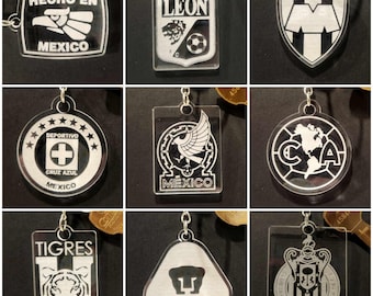 Keychain - Equipos de Mexico Futbol - Clear - Llavero Liga MX - soccer teams