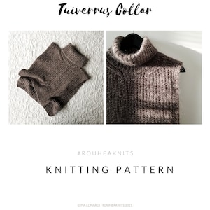 Knitting pattern: ROUHEA Tuiverrus Collar // PDF Adults collar knitting pattern, knitted neck warmer pattern