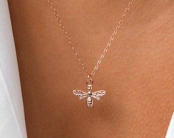 Final Sale Bumble Bee Choker Necklace in Gold • Silver or Rose Gold • Dainty Bee Jewellery • Bee Charm•Bridesmaid Gift•Gift for Mom•Gift