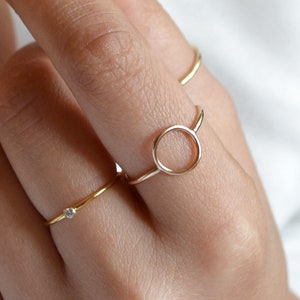 FINAL SALE Thin Circle Ring • Dainty Silver Ring • Karma Circle Ring • Minimal Ring•Gift For Her•Bridesmaid Gift•Mothers Day Gift•Girlfriend