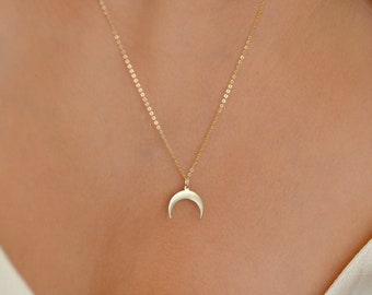Buy LUNAR Crescent Moon Necklace Upside Down Moon Necklace Online in India  