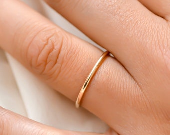 DULCE Minimal Stacking Ring • Stacking Gold Ring • Simple Ring • Minimalist Ring • Dainty Ring • Gift For Her • Eternity Ring • Modern Ring