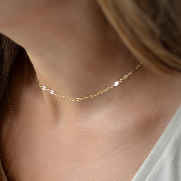 MADISON Chain Lace Choker Necklace • Dainty Choker Chain • Short Layering Necklace • Dainty Gold Necklace • Silver Choker • Rose Gold Chain