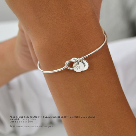 Sterling silver shop friendship knot bracelet