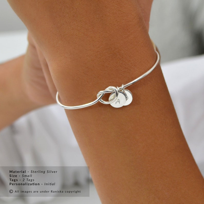 ALIX Sterling Silver Snug Custom Personalized JewelryKnot image 0