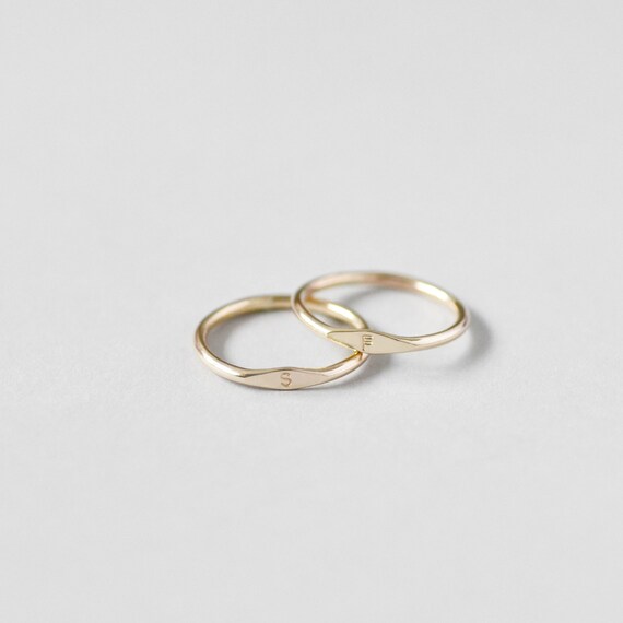 Minimalist signet shop ring