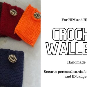 Nylo & Co. Portatarjetas de costura única Hombre Sus accesorios Variedad Mujer Cartera de crochet Negro Tienda de regalos de punto