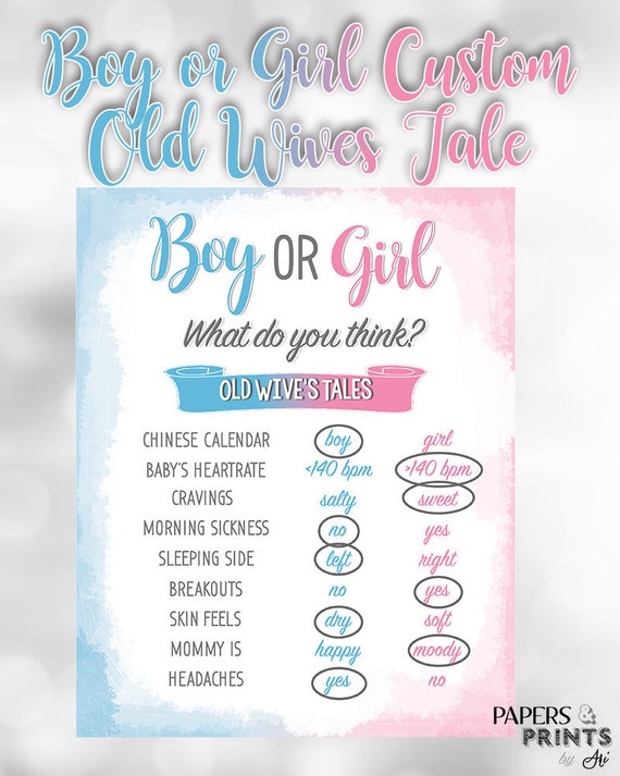 old wives tales baby gender