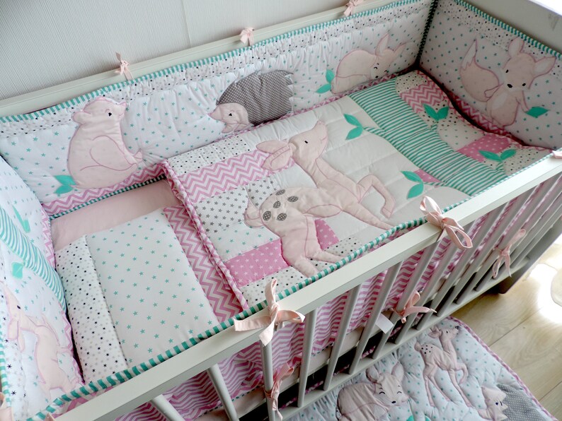 Deer Bedding Crib for Girl Deer Nursery Bedding Deer Baby Etsy